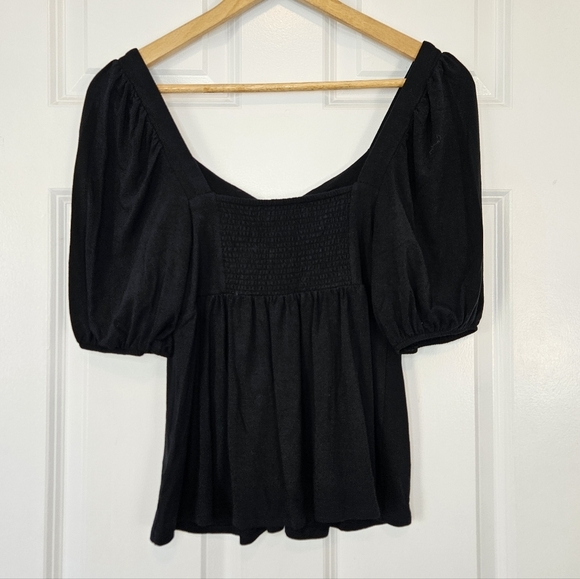 Lilly Pulitzer Floriana Black Built-in-Bra Sweetheart Smocked Top XS - Picture 5 of 6